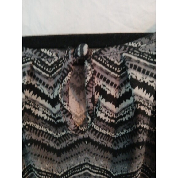 Sheila Rose Chevron Sun Dress Black-Grays Zig-Zag Womens Xlg Elastic Waist - Picture 12 of 16